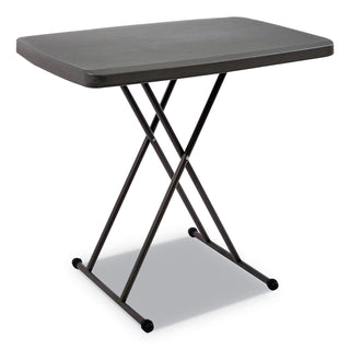 Iceberg IndestrucTables Too 1200 Series Resin Personal Folding Table, 30 x 20, Charcoal (ICE65491)