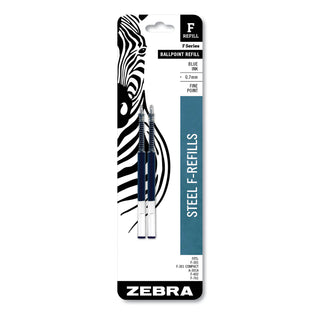 Zebra® F-Refill, Fine Point, Blue Ink, 2/Pack (ZEB85522)