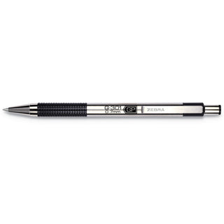 Zebra® G-301 Retractable Gel Pen, Medium 0.7 mm, Black Ink, Stainless Steel/Black Barrel (ZEB41311)
