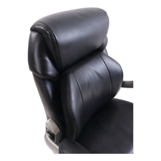 SertaPedic® Cosset Mid-Back Executive Chair, Supports up to 275 lbs., Black Seat/Black Back, Slate Base (SRJ48966)
