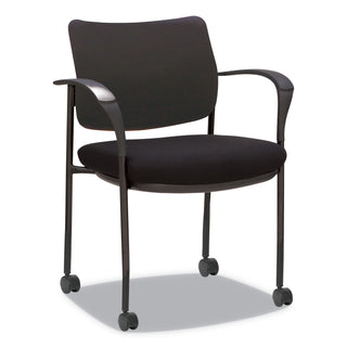 Alera® IV Series Guest Chairs, 24.80'' x 22.83'' x 32.28'', Black Seat/Black Back, Black Base, 2/Carton (ALEIV4317A)