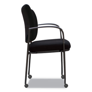 Alera® IV Series Guest Chairs, 24.80'' x 22.83'' x 32.28'', Black Seat/Black Back, Black Base, 2/Carton (ALEIV4317A)