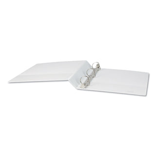 Universal® Slant D-Ring View Binder, 3 Rings, 1.5" Capacity, 11 x 8.5, White (UNV20744)