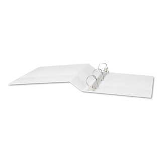 Universal® Slant D-Ring View Binder, 3 Rings, 2" Capacity, 11 x 8.5, White (UNV20746)