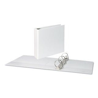 Universal® Slant D-Ring View Binder, 3 Rings, 3" Capacity, 11 x 8.5, White (UNV20748)
