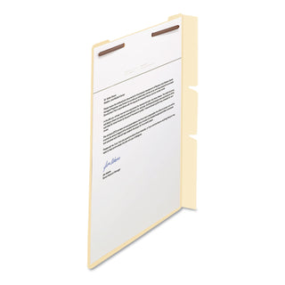 Smead™ Self-Adhesive Folder Dividers for Top/End Tab Folders w/ 2-Prong Fasteners, Letter Size, Manila, 100/Box (SMD68027)