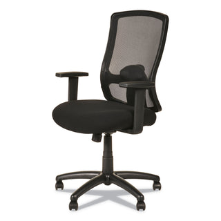 Alera® Etros Series High-Back Swivel/Tilt Chair, Supports up to 275 lbs, Black Seat/Black Back, Black Base (ALEET4117B)