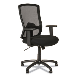 Alera® Etros Series High-Back Swivel/Tilt Chair, Supports up to 275 lbs, Black Seat/Black Back, Black Base (ALEET4117B)