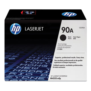 HP 90A, (CE390A) Black Original LaserJet Toner Cartridge (HEWCE390A)