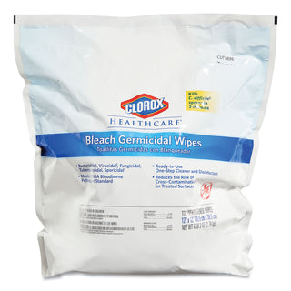 Clorox Healthcare® Bleach Germicidal Wipes, 12 x 12, Unscented, 110/Refill, 2/Carton (CLO30359)