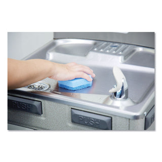 Scotch-Brite® PROFESSIONAL Low Scratch Scour Sponge 3000HEX, 4.45 x 3.85, Blue, 16/Carton (MMM3000HEX)