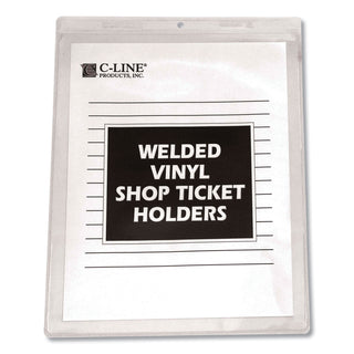 C-Line® Clear Vinyl Shop Ticket Holders, Both Sides Clear, 50 Sheets, 9 x 12, 50/Box (CLI80912)