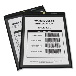 C-Line® Shop Ticket Holders, Stitched, One Side Clear, 75 Sheets, 9 x 12, 25/Box (CLI45912)