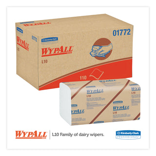WypAll® L10 SANI-PREP Dairy Towels, POP-UP Box, 1-Ply, 10.25 x 10.5, White, 110/Pack, 18 Packs/Carton (01772KIM)