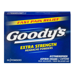 Goody's® Extra Strength Pain Relief 260 mg - 520 mg - 32.5 mg Strength Acetaminophen / Aspirin / Caffeine Powder 50 per Box (999663_BX)