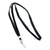 Advantus Deluxe Lanyards, J-Hook Style, 36" Long, Black, 24/Box (AVT75424)