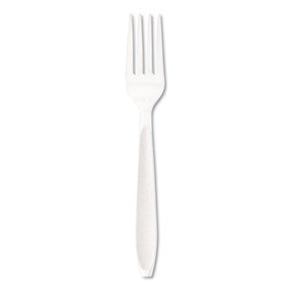 SOLO® Impress Heavyweight Full-Length Polystyrene Cutlery, Fork, White, 1000/Carton (SLOHSWF0007)