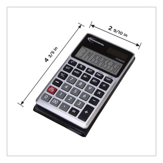 Innovera® 15922 Pocket Calculator, Dual Power, 12-Digit LCD Display (IVR15922)