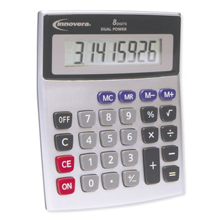 Innovera® 15927 Desktop Calculator, Dual Power, 8-Digit LCD Display (IVR15927)