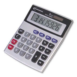 Innovera® 15927 Desktop Calculator, Dual Power, 8-Digit LCD Display (IVR15927)