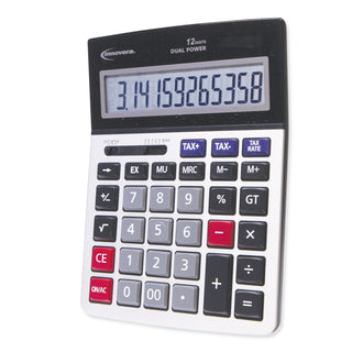 Innovera® 15975 Large Display Calculator, Dual Power, 12-Digit LCD Display (IVR15975)