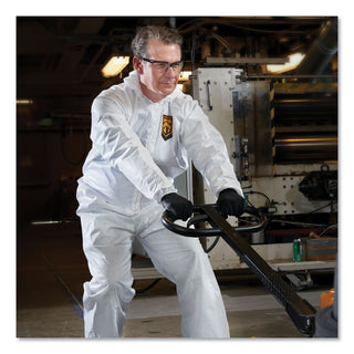 KleenGuard™ A40 Elastic-Cuff, Ankle, Hood and Boot Coveralls, 2X-Large, White, 25/Carton (KCC44335)
