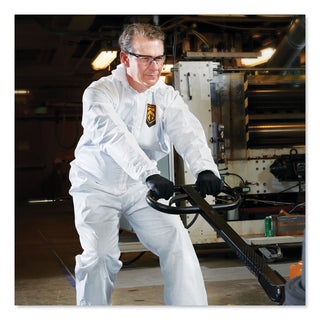 KleenGuard™ A40 Elastic-Cuff, Ankle, Hood and Boot Coveralls, X-Large, White, 25/Carton (KCC44334)