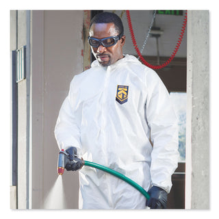 KleenGuard™ A40 Elastic-Cuff and Ankles Hooded Coveralls, 2X-Large, White, 25/Carton (KCC44325)