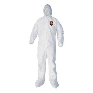 KleenGuard™ A40 Elastic-Cuff, Ankle, Hood and Boot Coveralls, X-Large, White, 25/Carton (KCC44334)