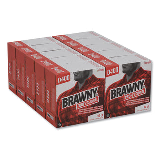 Brawny® Professional D400 Disposable Cleaning Towel, Tall Box, White, 90 Towels/Box, 10 Boxes/Case), Towel (WxL) 9.2" x 16.1" (GPC2007003CT) (GPC200-7003)