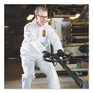 KleenGuard™ A40 Elastic-Cuff and Ankles Hooded Coveralls, 2X-Large, White, 25/Carton (KCC44325)