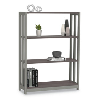Linea Italia® Trento Line Bookcase, Three-Shelf, 31 1/2w x 11 5/8d x 43 1/4h, Mocha (LITTR735MOC)