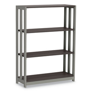 Linea Italia® Trento Line Bookcase, Three-Shelf, 31 1/2w x 11 5/8d x 43 1/4h, Mocha (LITTR735MOC)