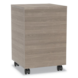 Linea Italia® Urban Mobile File Pedestal, 16w x 15.25d x 23.75h, Natural Walnut (LITUR610NW)