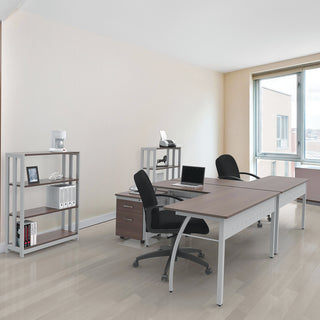 Linea Italia® Trento Line Bookcase, Three-Shelf, 31 1/2w x 11 5/8d x 43 1/4h, Mocha (LITTR735MOC)