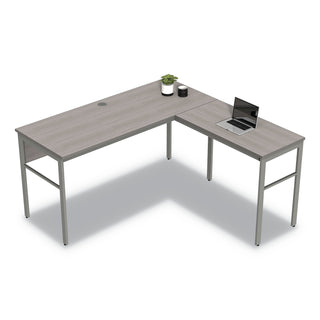 Linea Italia® Urban Desk Workstation, 59w x 59d x 29.5h, Ash (LITUR602ASH)