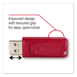 Verbatim® Store 'n' Go USB Flash Drive, 8 GB, Assorted Colors, 3/Pack (VER98703)