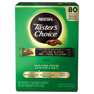 Nescafé® Taster's Choice Stick Pack, Decaf, 0.06oz, 80/Box (NES66488)