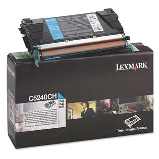 Lexmark™ C5240CH Return Program High-Yield Toner, 5000 Page-Yield, Cyan (LEXC5240CH)
