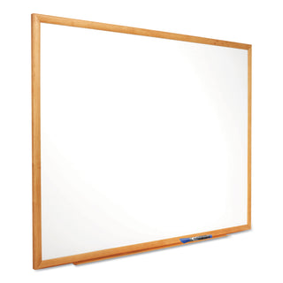 Quartet® Classic Series Total Erase Dry Erase Board, 36 x 24, Oak Finish Frame (QRTS573)