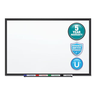 Quartet® Classic Series Nano-Clean Dry Erase Board, 36 x 24, Black Aluminum Frame (QRTSM533B)