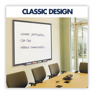 Quartet® Classic Series Nano-Clean Dry Erase Board, 48 x 36, Black Aluminum Frame (QRTSM534B)