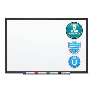 Quartet® Classic Series Nano-Clean Dry Erase Board, 24 x 18, Black Aluminum Frame (QRTSM531B)