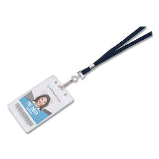 Advantus Deluxe Lanyards, J-Hook Style, 36" Long, Blue, 24/Box (AVT75426)