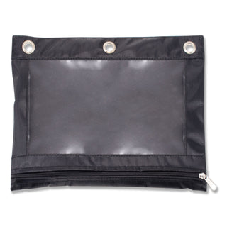 Advantus Binder Pencil Pouch, 10 x 7 3/8, Black/Clear (AVT67024)