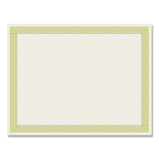 Great Papers!® Foil Border Certificates, 8.5 x 11, Ivory/Gold, Channel, 12/Pack (COS963070)