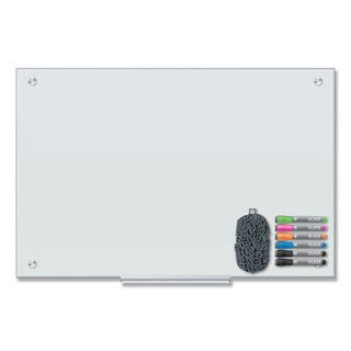 U Brands Magnetic Glass Dry Erase Board Value Pack, 36 x 24, White (UBR3970U0001)