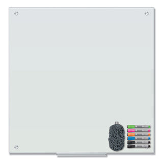 U Brands Magnetic Glass Dry Erase Board Value Pack, 36 x 36, White (UBR3971U0001)