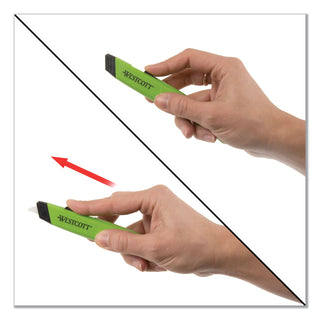 Westcott® Safety Ceramic Blade Box Cutter, 0.5" Blade, 5.5" Plastic Handle, Green (ACM16475)