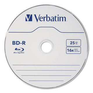 Verbatim® BD-R Blu-Ray Disc, 25GB, 16x, 25/Pk (DM4839)